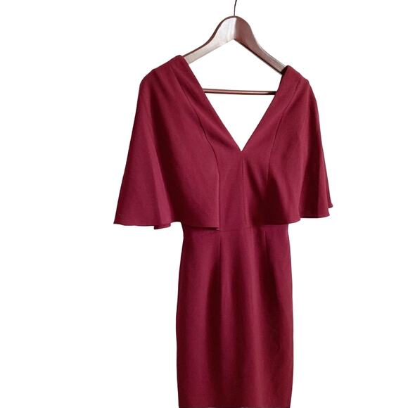 Dress the Population Louisa Dress Burgundy Red NEW XXS - Picture 4 of 9
